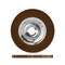 Dedeco Sunburst Radial Bristle Discs 10 in X 1 in Straight Ts Brown 36 Grit A/O 1/Unit 1392 - alternate 1